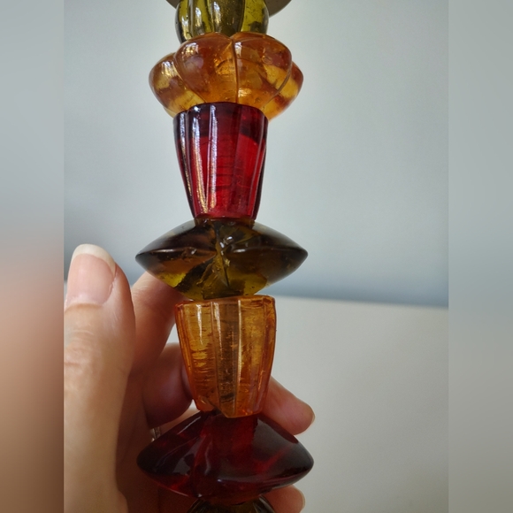 Boho Candle Stick Holder Tapers Jeweled - Picture 2 of 5